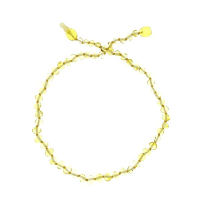 Collier Ambre pour bébé finition dépoli 'Givré'
