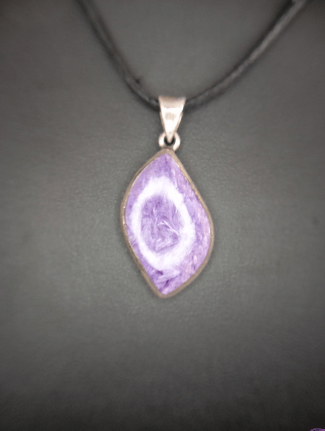 Pendentif charoïte argent 