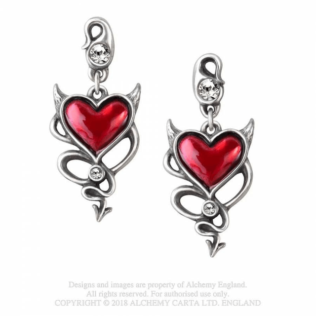 Parure "Péché d'Amour"  (pendentif + boucle d'oreille)