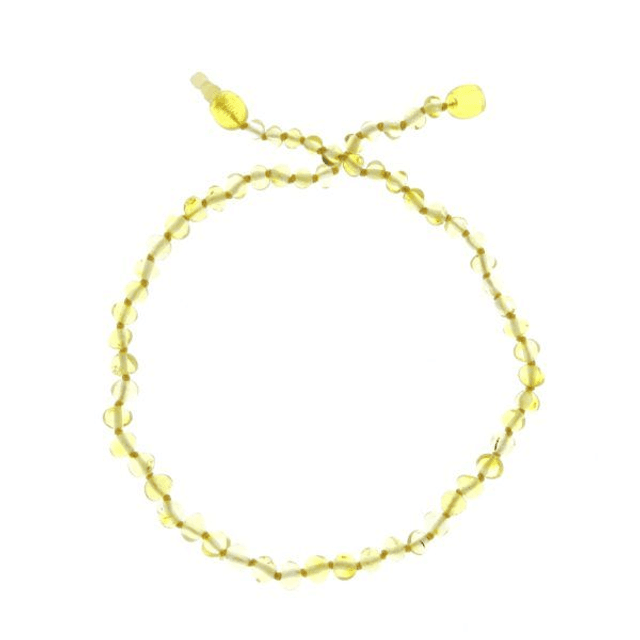 Collier Ambre pour bébé finition dépoli &#039;Givré&#039;