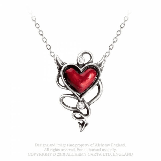Parure &quot;Péché d&#039;Amour&quot;  (pendentif + boucle d&#039;oreille)
